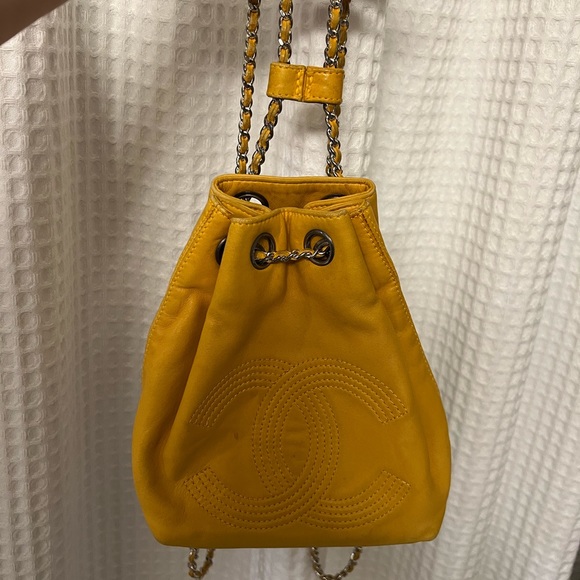 SOLD‼️ Chanel Lambskin Rare Mini Bucket Backpack. - Picture 14 of 16